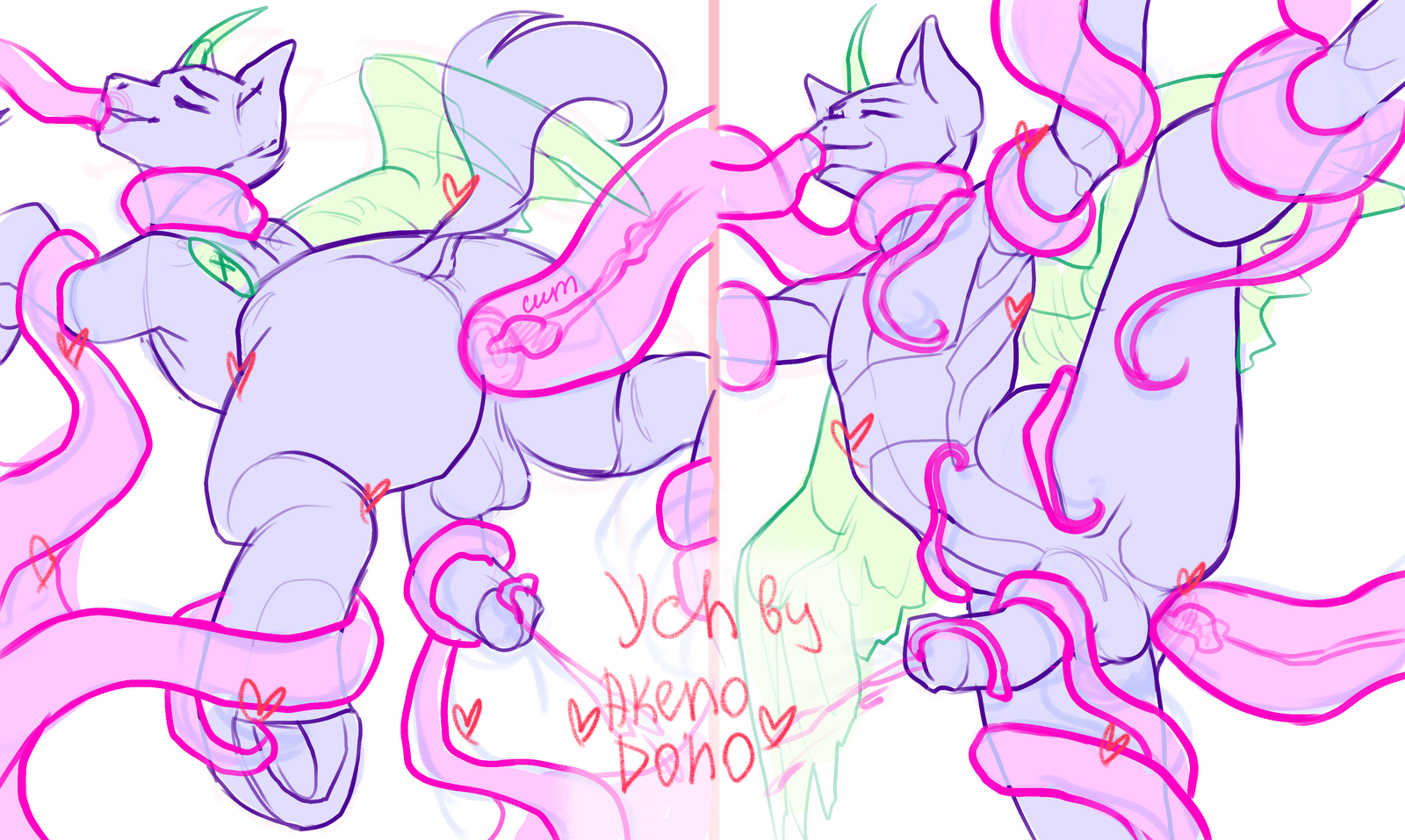 TENTACLE PORNTWO VERSIONS!! - YCH.art