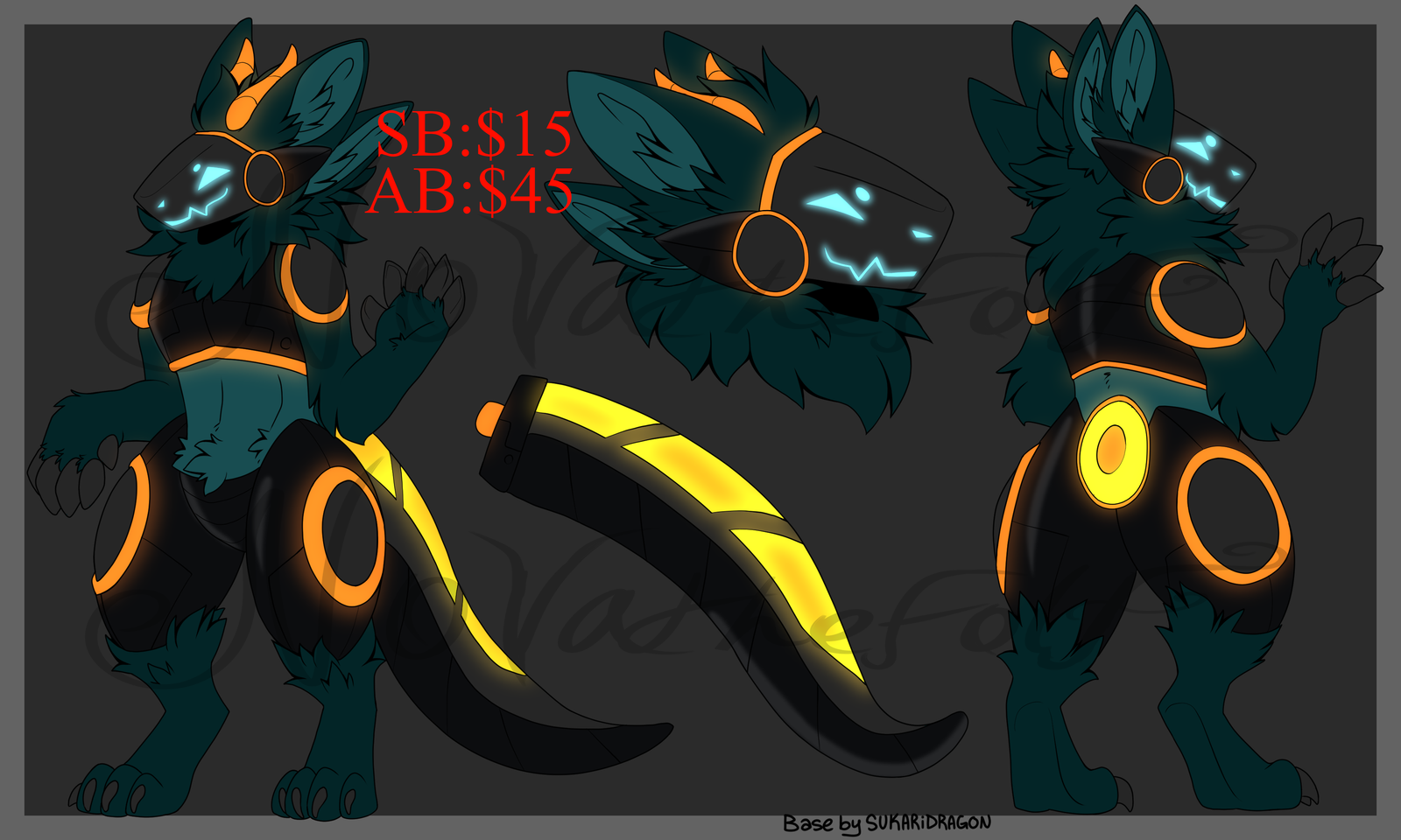 Tron themed Protogen - YCH.art