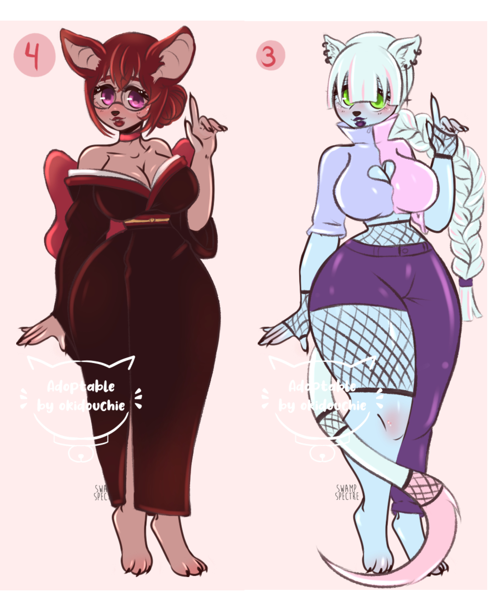 Adoptables Anthro YCH Art