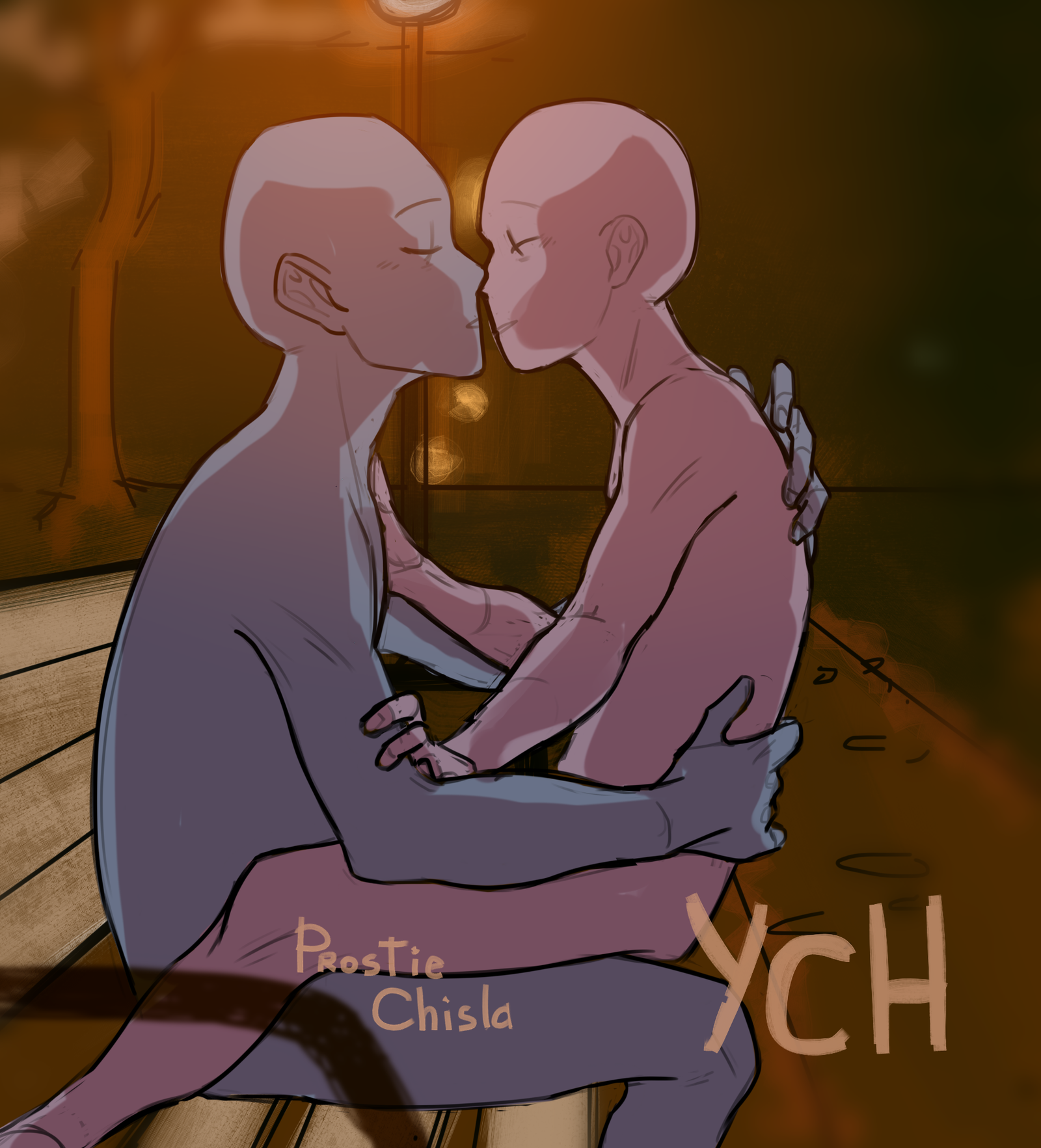 YCH- Kiss Couple - YCH.Commishes