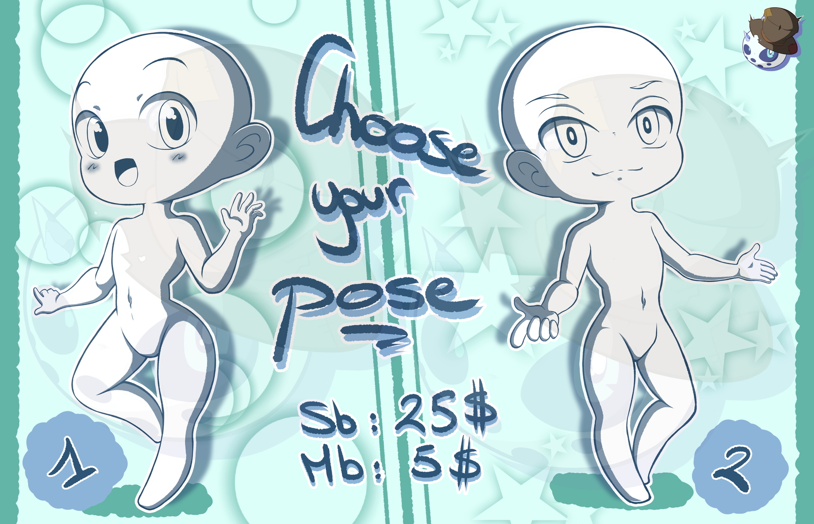 Ych Chibi Posing ~ , poses de anime chibi 