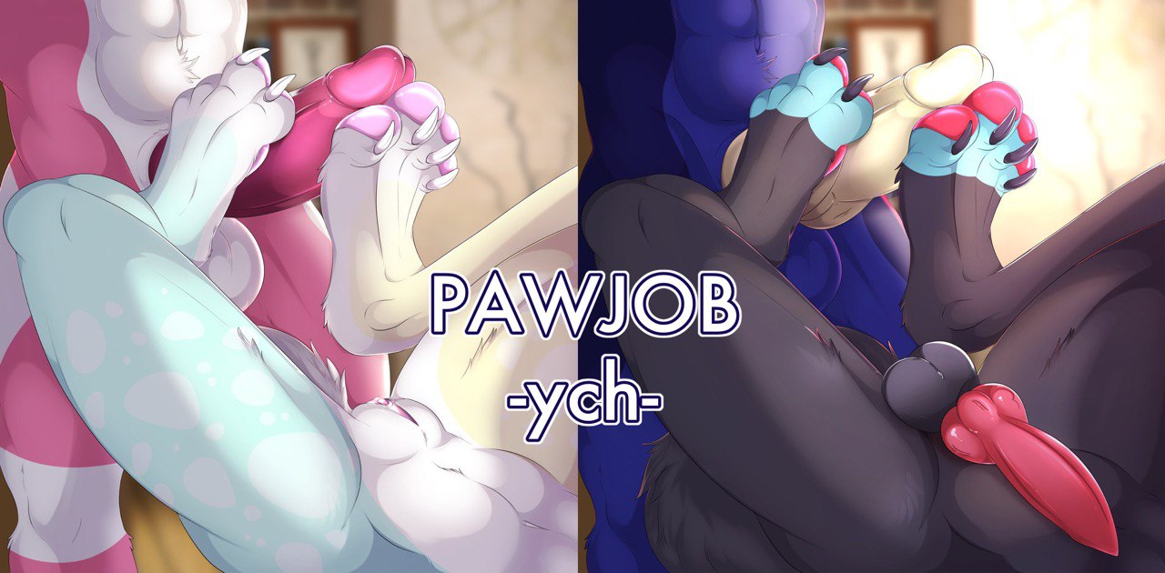 Furry pawjob