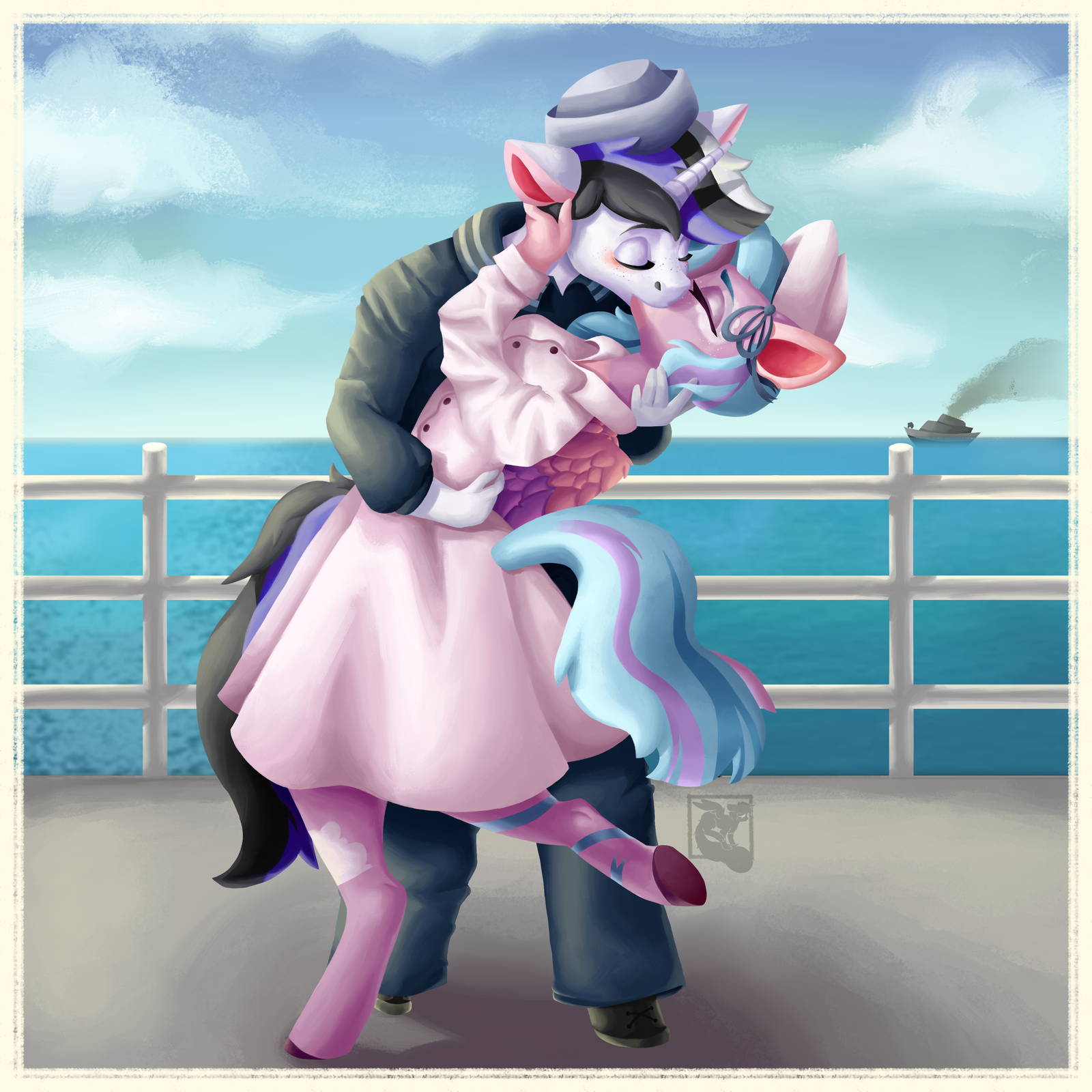 Pony Furry Kiss Stock Illustration 1303739515