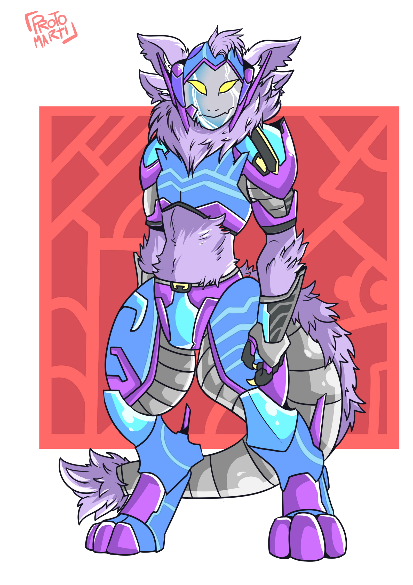 Purply Protogen - YCH.Commishes